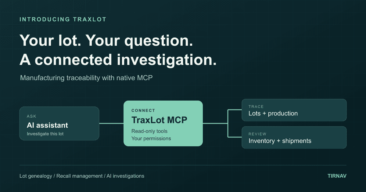 Introducing TraxLot: AI Manufacturing Traceability with MCP