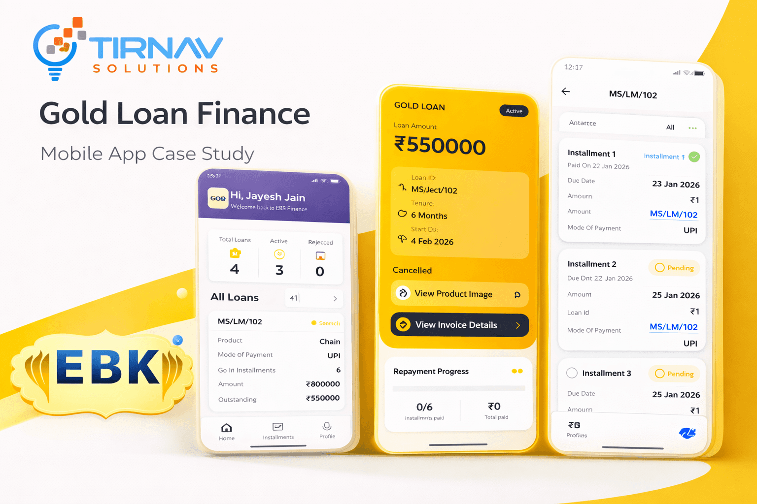 Enterprise gold loan mobile platform integrated with ERP and payment systems